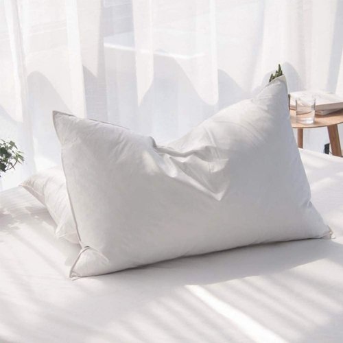 1 piece Recyclable Feather Pillow, Soft Medium Support 100% Cotton.