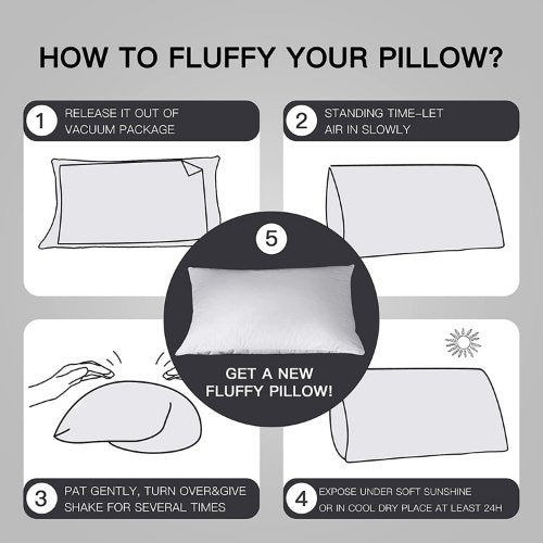 1 piece Five-star Hotel Quality Soft Pillow Pure Cotton Hollow Fiber Filling. - BusDeals