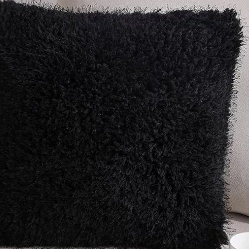 1 Piece Fluffy fur plush, Black color - BusDeals