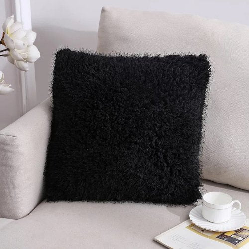 1 Piece Fluffy fur plush, Black color - BusDeals