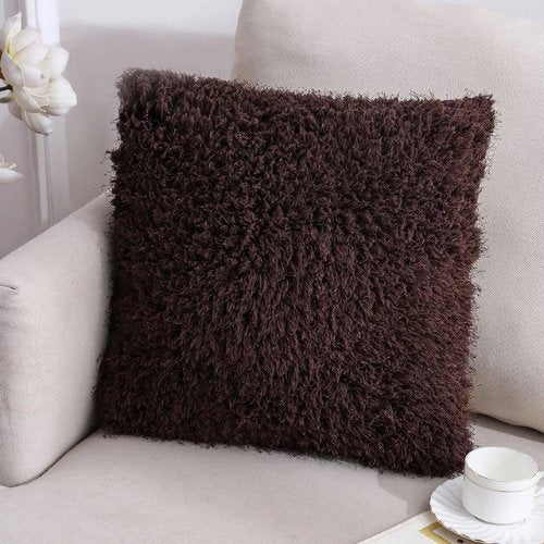 1 Piece Fluffy fur plush, Dark brown color - BusDeals
