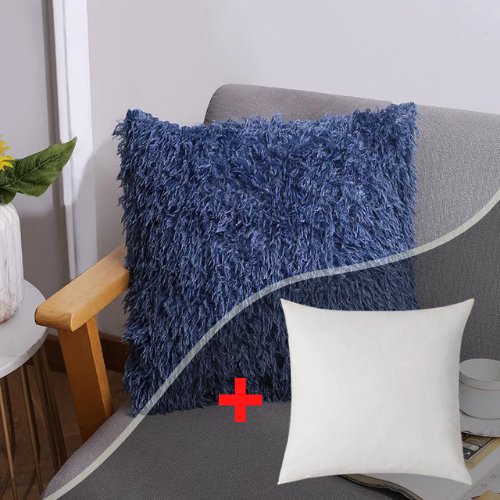 1 Piece furry nordic style, Blue color - BusDeals