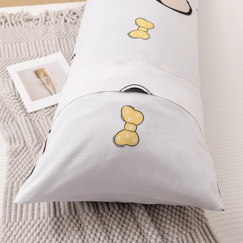 1 Piece Long Body Pillow Case, White Color Cute Children Design, BusDeals Today