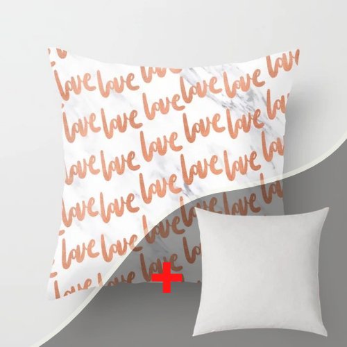 1 Piece Marble Love Design, Decorative Cushion Cover. - BusDeals Today