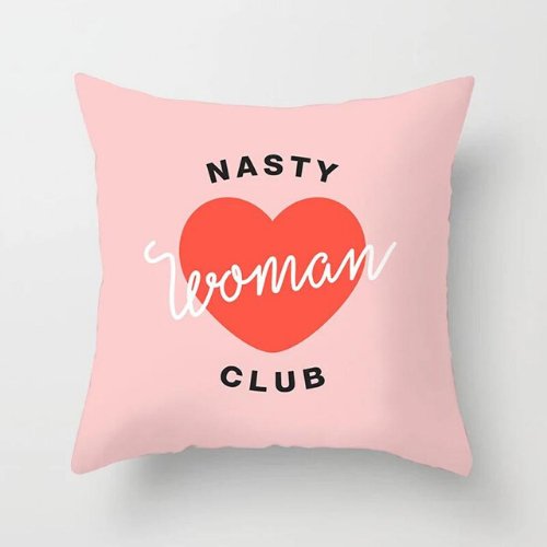 1 Piece Nasty Woman Club Print, Decorative Cushion Cover. - BusDeals Today