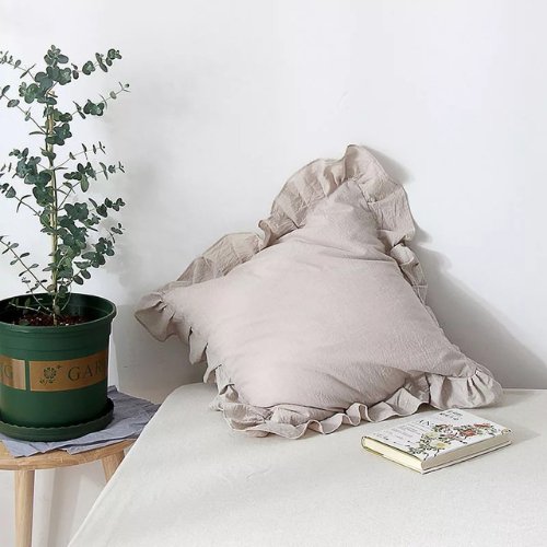 1 Piece Premium Soft Quality Cushion Cover, Cappuccino Color, BusDeals Today
