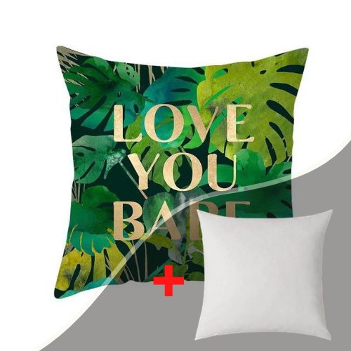 1 Piece Tropical Leaves Design, Decorative Cushion Cover. - BusDeals