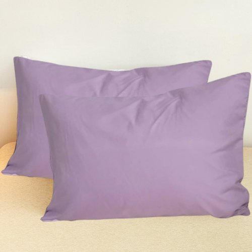 2 Pieces 50*70cm Pillow cases, Plain Purple Color - BusDeals