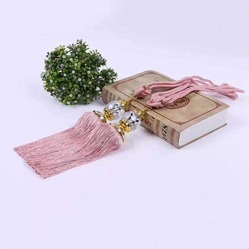 2 Pieces - Crystal Tieback, Curtain Holder, Pink Color. - BusDeals