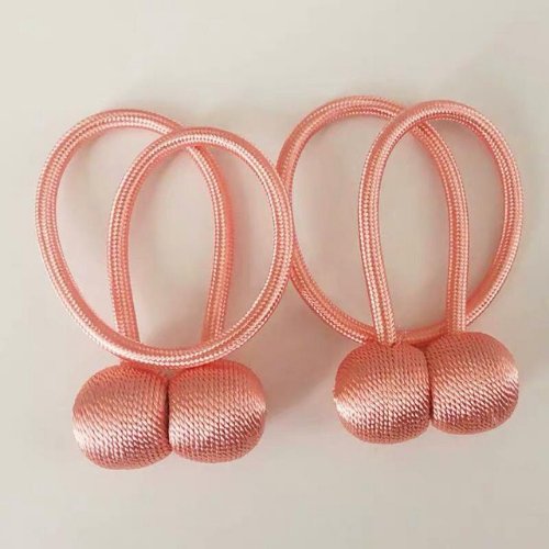 2 Pieces - Magnetic Tieback, Curtain Holder, Light Pink Color - BusDeals