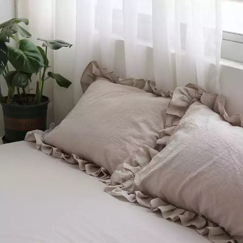 2 pieces Set Premium Soft Quality Pillow Covers, Cappuccino Color, BusDeals Today