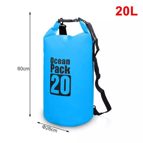 20L Waterproof Dry Bag Floating Shoulder Bag Roll Top Pink Color - BusDeals Today