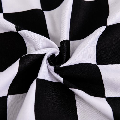 3 Pieces Bedsheet Set King Size, Black Color Checkered Design, BusDeals Today
