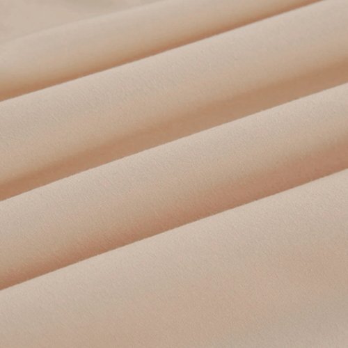 3 Pieces Fitted Bedsheet Set, Plain Beige Color, Various Sizes, BusDeals Today