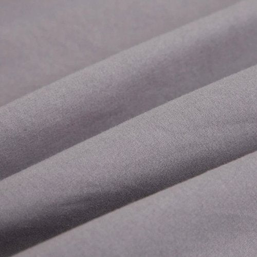 3 Pieces Fitted Bedsheet Set Plain Gray Color, Various Sizes, BusDeals Today
