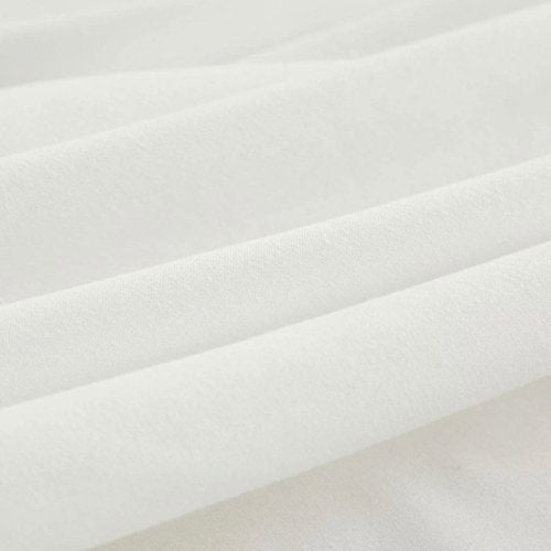 500 × 500px  3 Pieces Fitted Bedsheet Set, Plain White Color, Various Sizes, BusDeals Today
