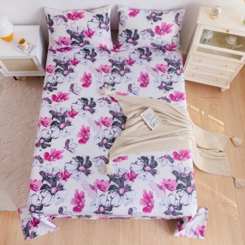 3 Pieces bedsheet set, Beautiful Floral design - Busdeals Today