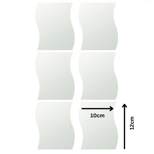 3D Mirror 6-Pieces Wall Stickers Home Decoration.