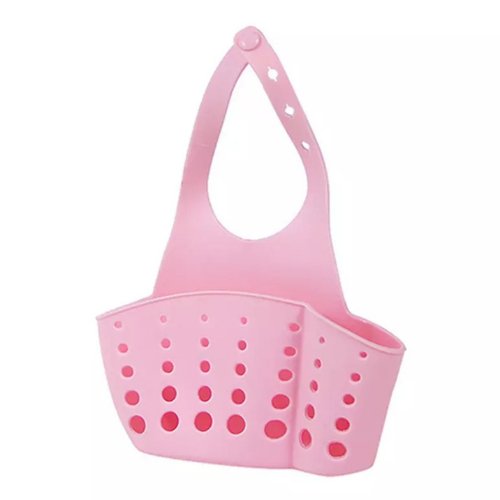Adjustable Hanging Kitchen Storage Basket, Pink Color - BusDeals