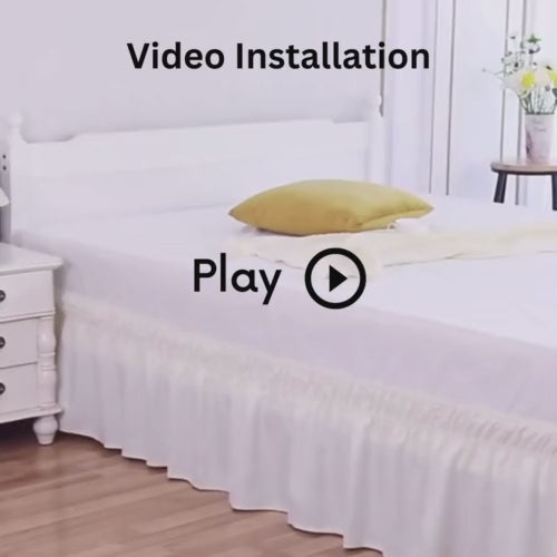 1 Pc. Various Sizes Elastic Bed Skirt Ruffles Solid Color Old Pink, BusDeals Today