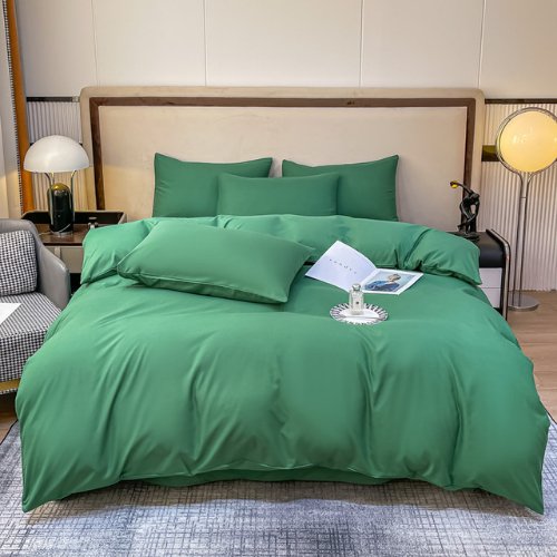 Basic King size 6 pieces, Luna Home Premium Quality Duvet Cover Set. Green color. - BusDeals