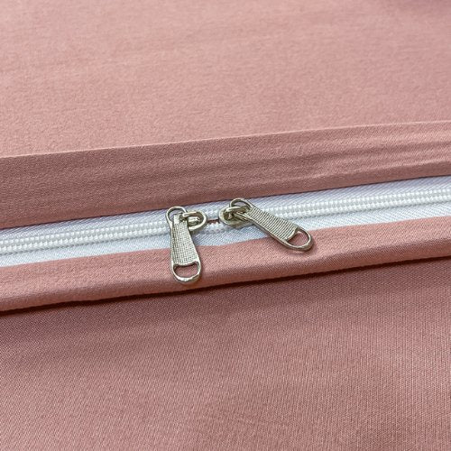 Basic Queen/Double size 6 pieces, Luna Home Premium Quality Duvet Cover Set. Old Pink color. - BusDeals