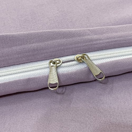 Basic Single Set of 4 Pieces, Luna Home Premium Quality Duvet Cover Set. Lavender color. - BusDeals