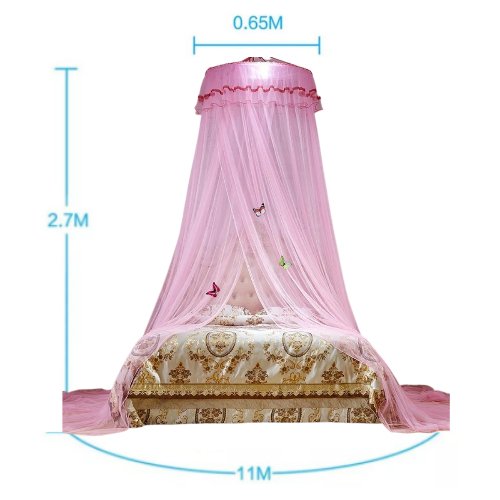 Bed canopy net - pink color. - BusDeals