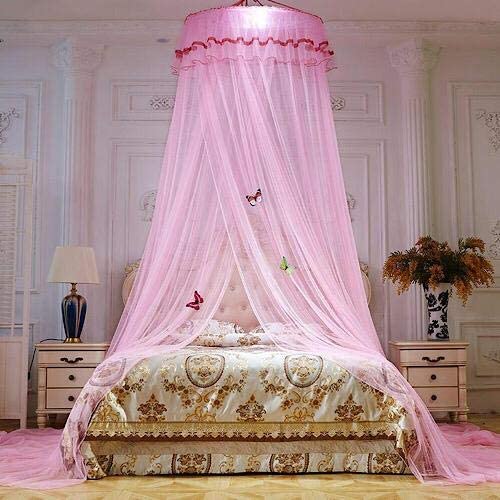 Bed canopy net - pink color. - BusDeals