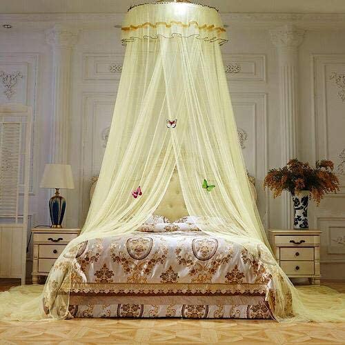 Bed canopy net - yellow color. - BusDeals