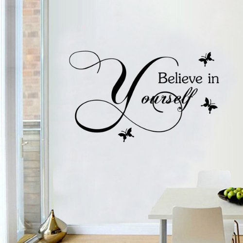 Believe in yourself design, Vinyl wall decals home decor, Wall sticker - BusDeals