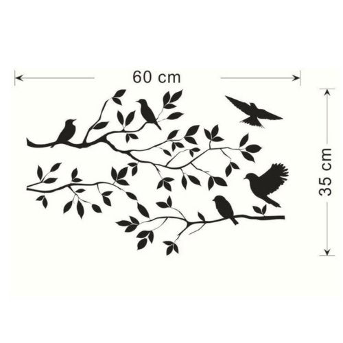 Bird leaves design, Vinyl wall decals home decor, Wall sticker - BusDeals