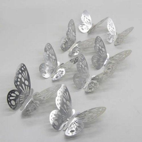 Butterfly Sticker 12pcs, 3D Double Layer Decoration For Wall. - BusDeals