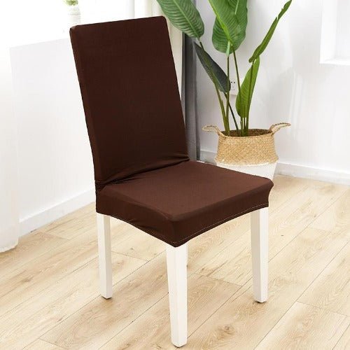 Chair Cover, Plain Dark Brown Color. - BusDeals