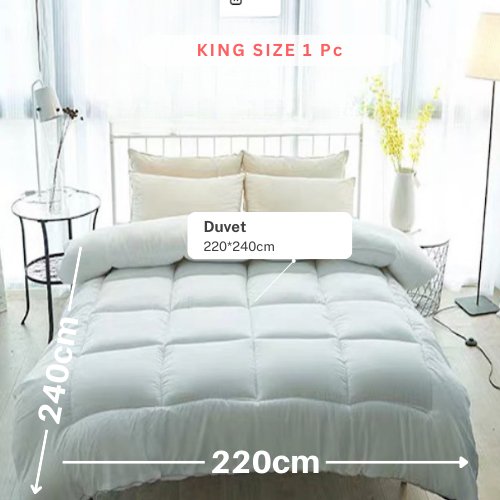 Combo Offer King size Soft Duvet with 2 Pieces Pillow in vacuum-packed. - BusDeals