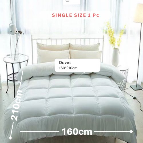 Combo Offer Single size Soft Duvet with 1 Pillow in vacuum-packed. - BusDeals