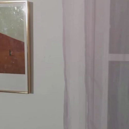 Window sheer, pink color set of 2 pieces.