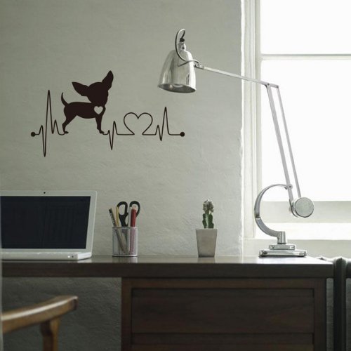 Dog heartbeat vinyl wall decals home decor, Wall sticker - BusDeals