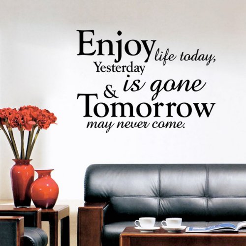 Enjoy life today design, Vinyl wall decals home decor, Wall sticker - BusDeals