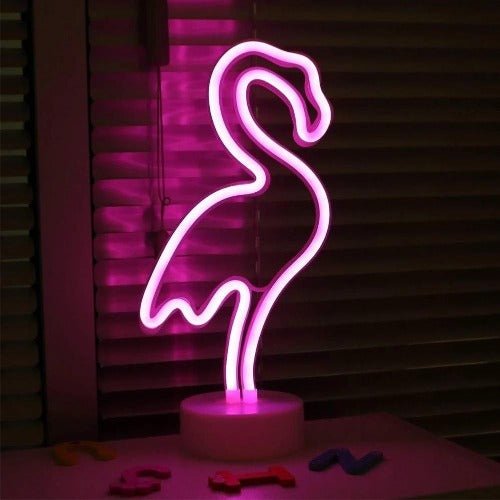 Flamingo decorative light stand neon lamp - BusDeals