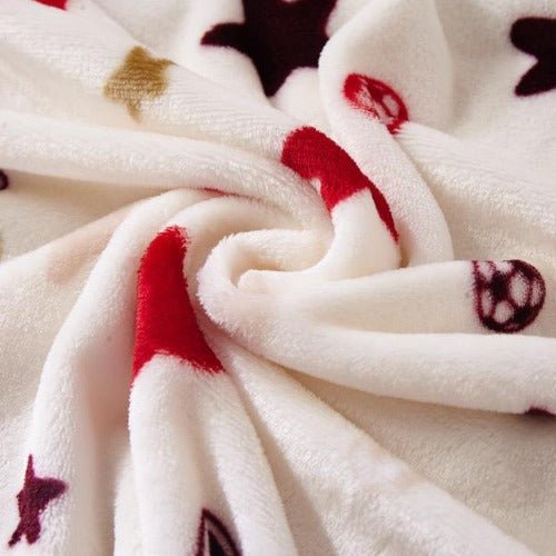 Fleece blanket, moon & stars design. - BusDeals