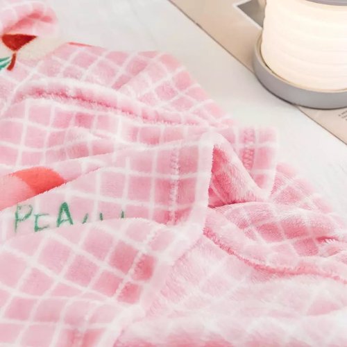 Fleece blanket, Pink Color Apple Design - BusDeals