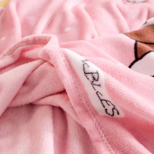 Fleece blanket, Pink Color Bear Design - BusDeals