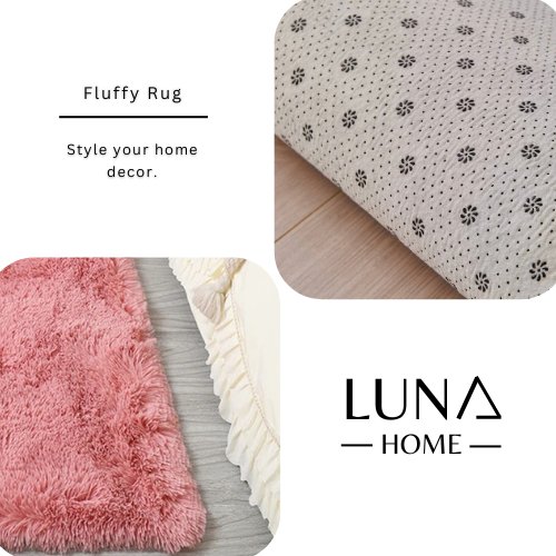 Fluffy Shag Fur Floor Rug, Old Rose Color. - BusDeals