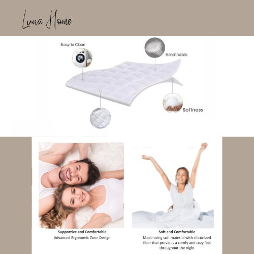 King Size 180*200cm, White Mattress Protector Pad, Vacuum packed. - BusDeals