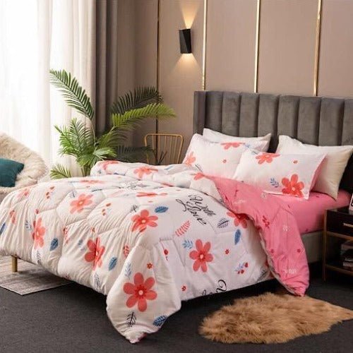 King Size Comforter set of 4 pieces, With Love Design. - BusDeals