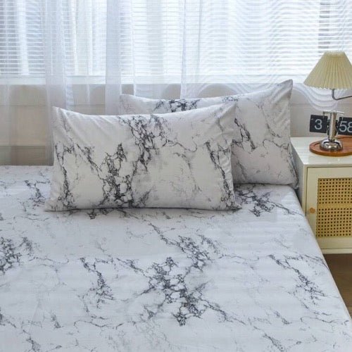 King size marble design, Bedding set of 6 pieces. - BusDeals