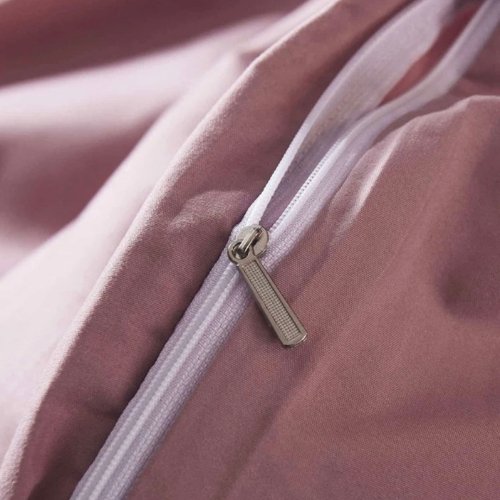 King size Without filler 6 pieces, Plain rose pink color, Bedding Set - BusDeals