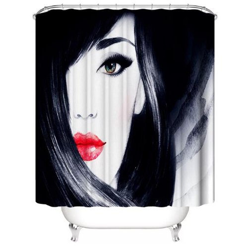Lady design, shower curtain with 12 hooks. - BusDeals