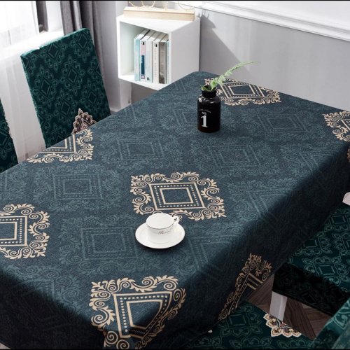Large (140*210 CM) Waterproof table linen, green bohemia design. - BusDeals
